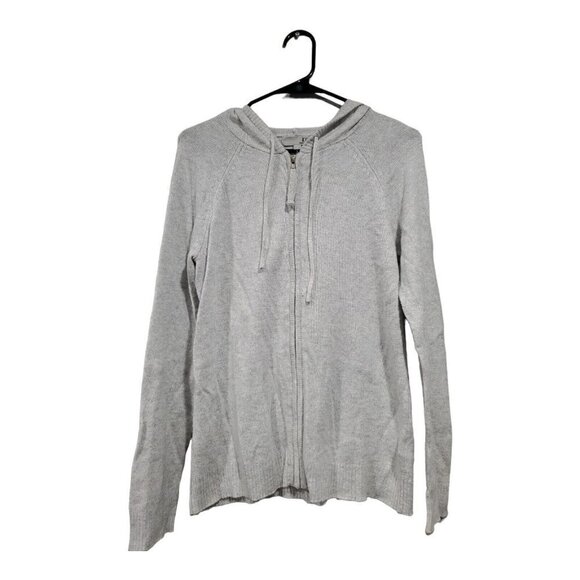Kut from the Kloth Women's Full-Zip Hooded Long-Sleeved Gray Sweater Siz… - Picture 1 of 11